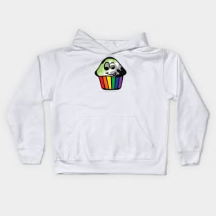 Aromantic Pride Rainbow Cupcake Kids Hoodie